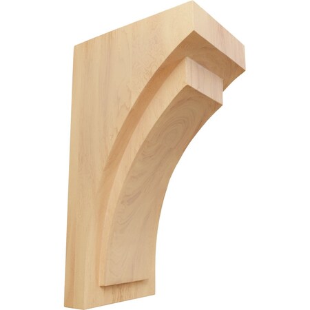 Ekena Millwork 5"W x 6 3/4"D x 12"H Large Felix Wood Corbel, Red Oak CORW05X06X12FERO